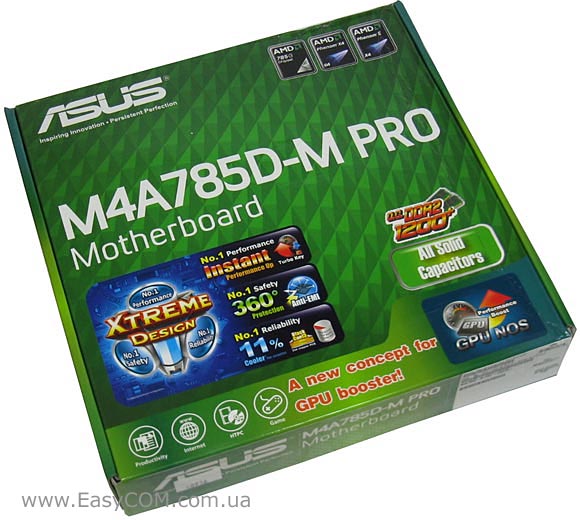 Обзор материнской платы ASUS M4A785D-M PRO